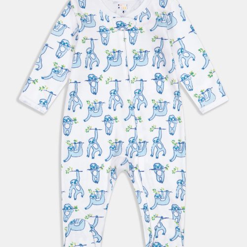 Infant Sleepy Sloth Zipper Footie