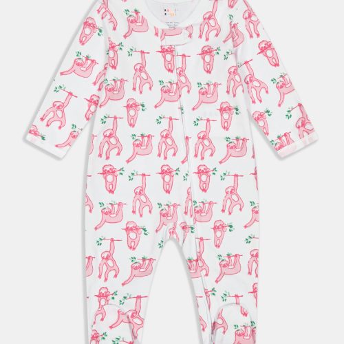 Infant Sleepy Sloth Zipper Footie