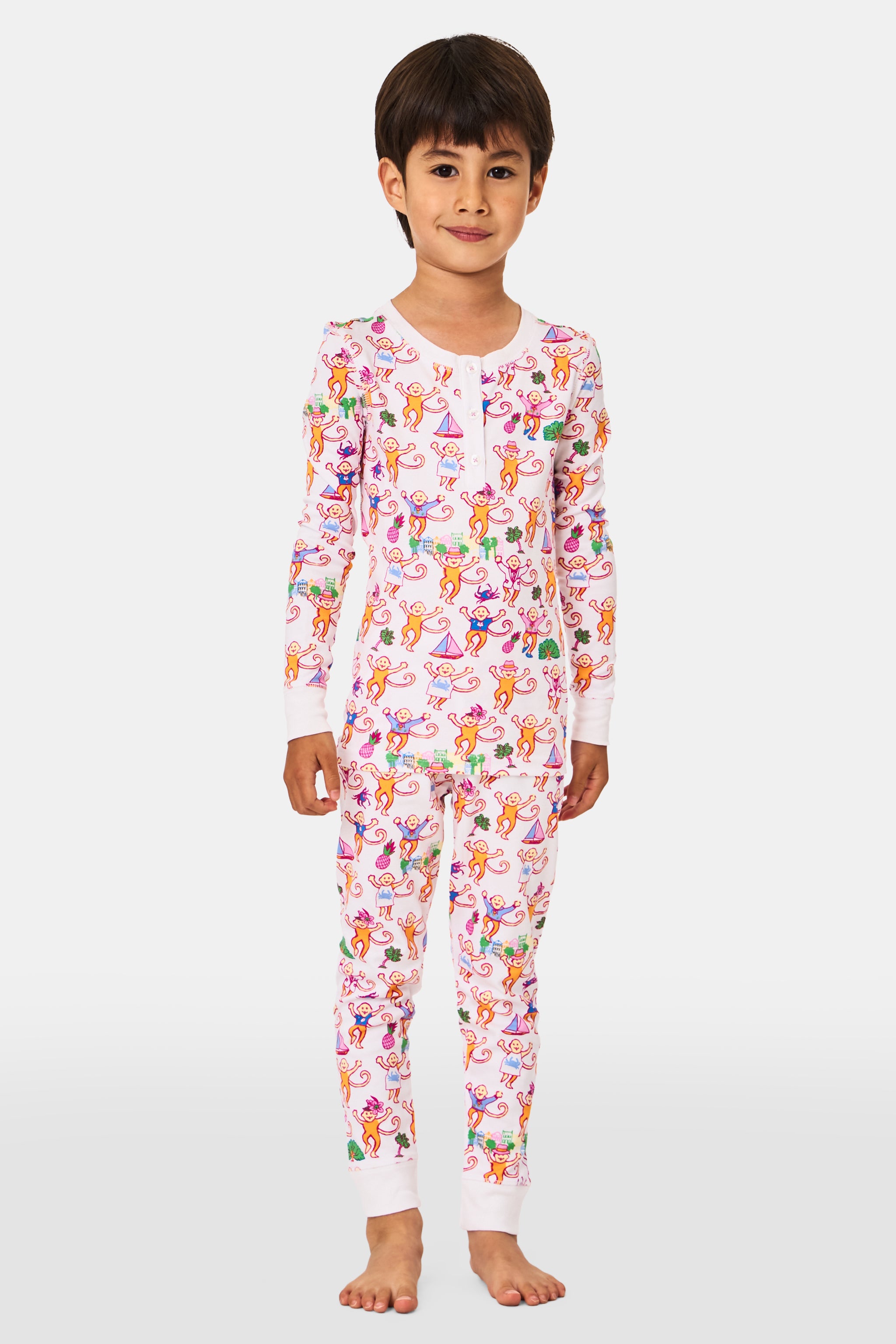 Kids Charleston Monkey Pajamas