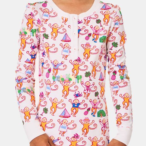 Kids Charleston Monkey Pajamas