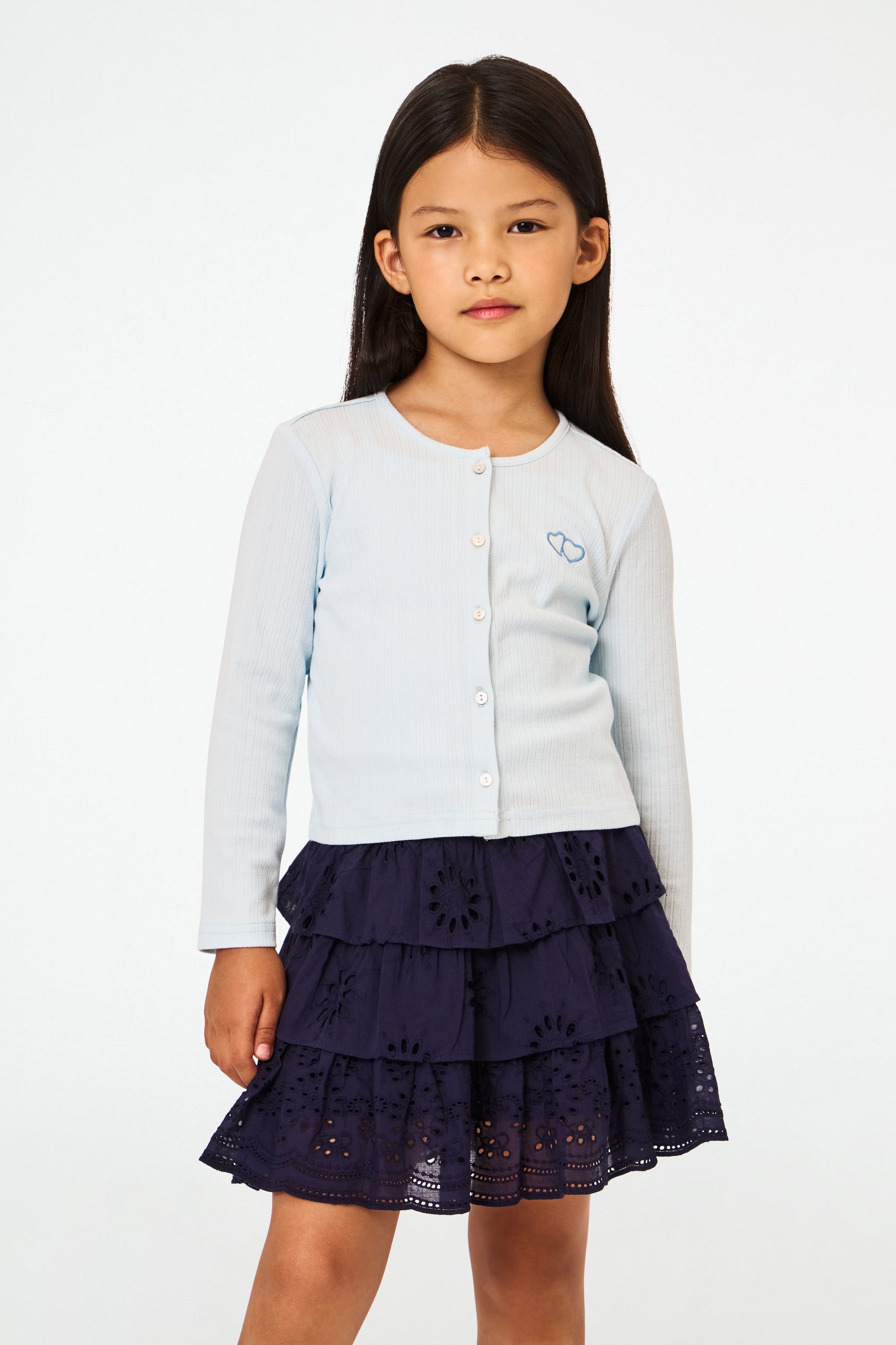Kids Hearts Pointelle Heidi Cardigan