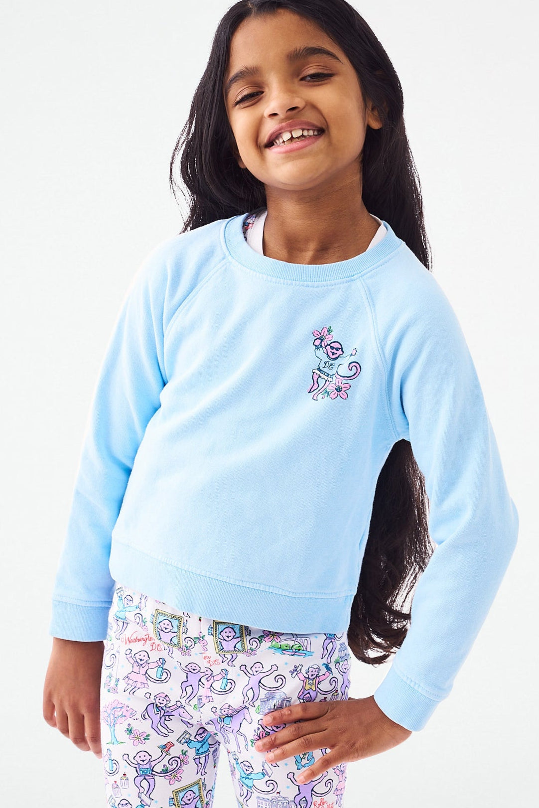Kids Georgetown Monkey Crewneck
