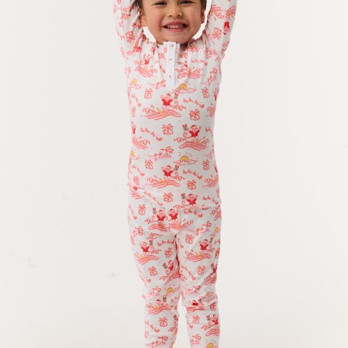 Kids Surfing Santa Pajamas