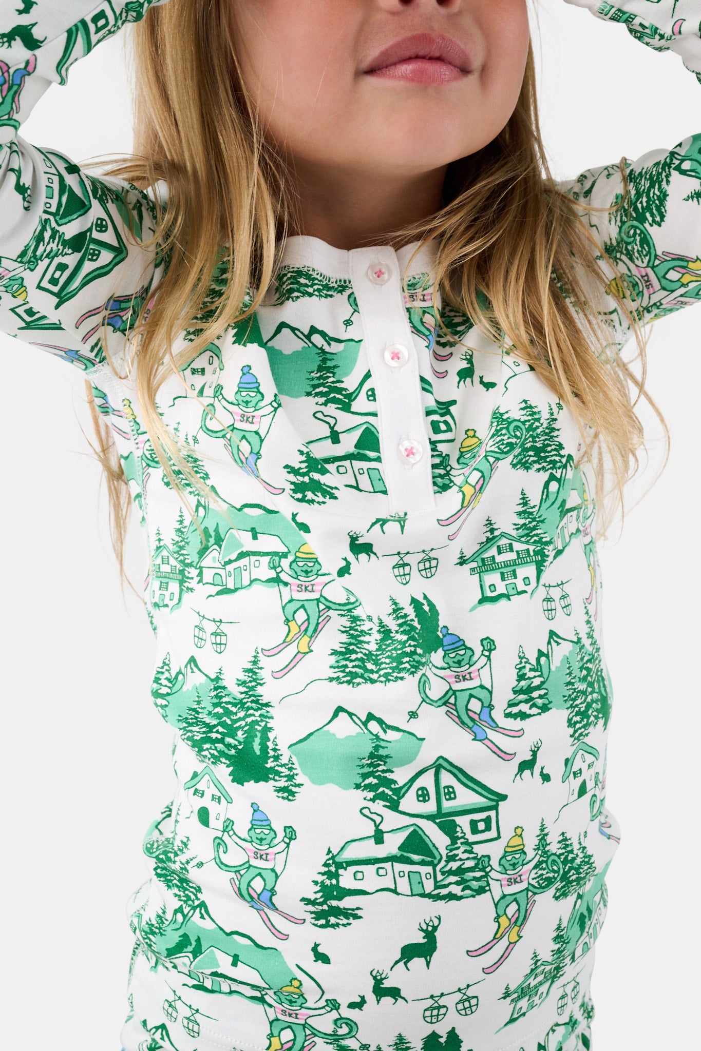 Kids Ski Toile Pajamas