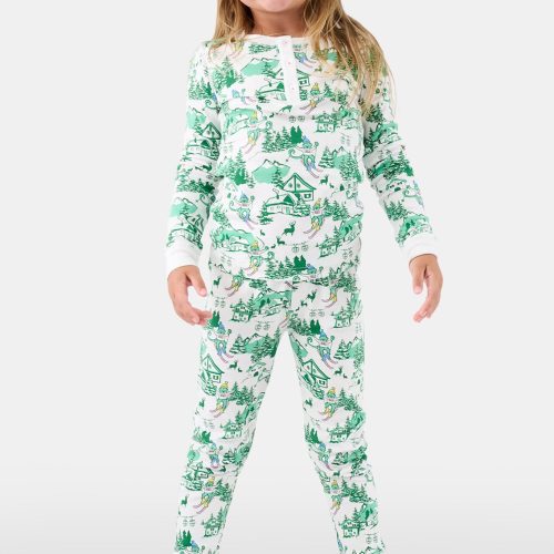 Kids Ski Toile Pajamas