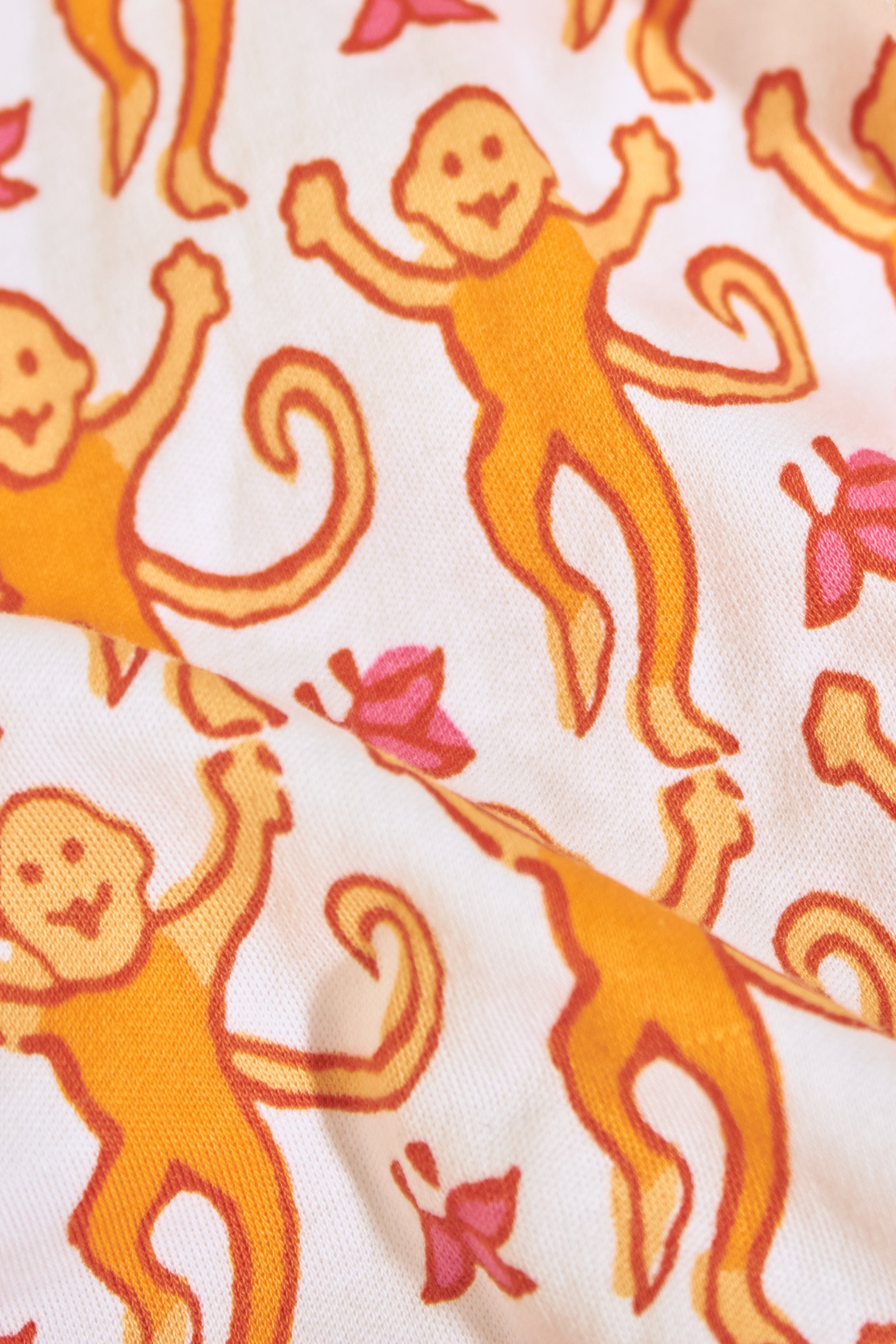 Monkey Long Sleeve Polo Pajamas