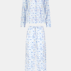 Starry Nights Lattice Long Sleeve Polo Pajamas