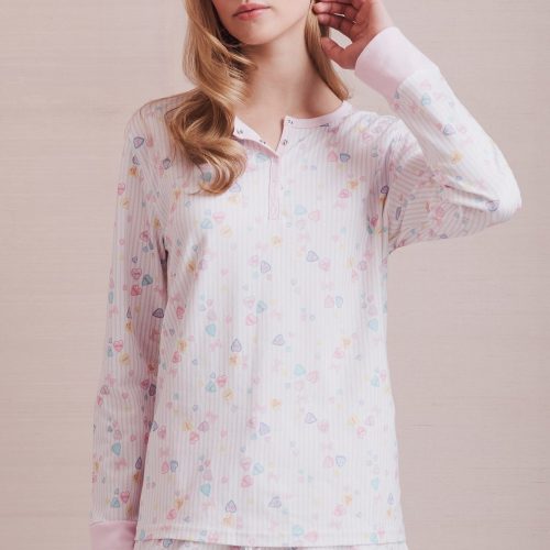 Candy Heart Stripe Hunter Pajamas