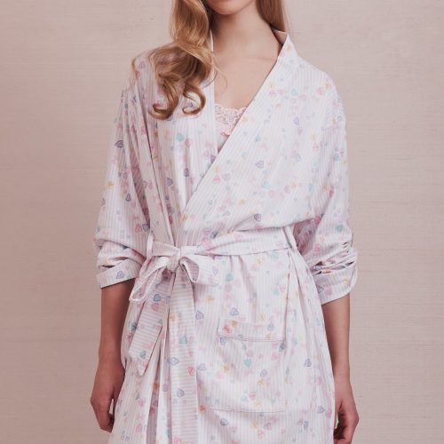 Candy Heart Stripe Blake Robe