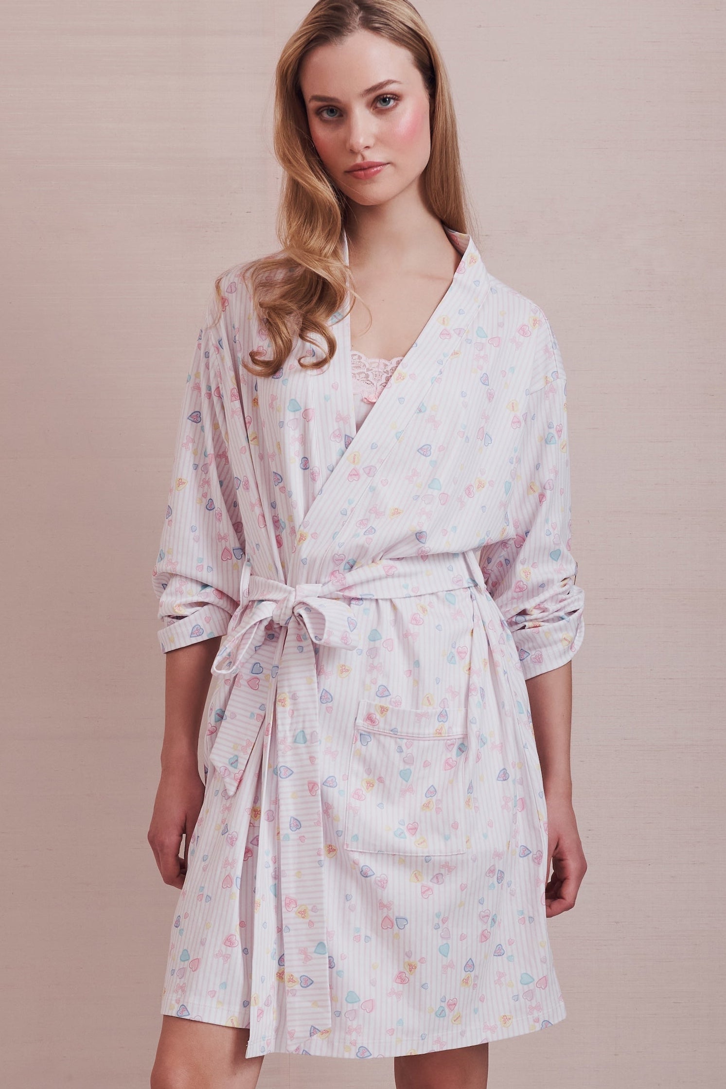 Candy Heart Stripe Blake Robe