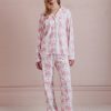 Doily Beaux Long Sleeve Polo Pajamas