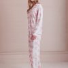 Doily Beaux Long Sleeve Polo Pajamas