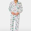 Mens Snow Village Long Sleeve Polo Pajamas