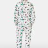 Mens Snow Village Long Sleeve Polo Pajamas