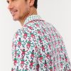Mens Monkey Mas Patchwork Long Sleeve Polo Pajamas