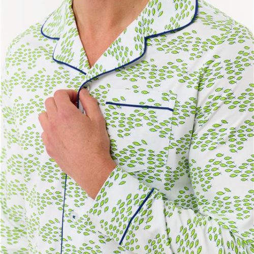 Mens Minnows Long Sleeve Polo Pajamas