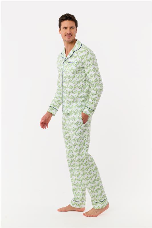 Mens Minnows Long Sleeve Polo Pajamas