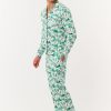Mens Ski Toile Long Sleeve Polo Pajamas