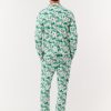 Mens Ski Toile Long Sleeve Polo Pajamas