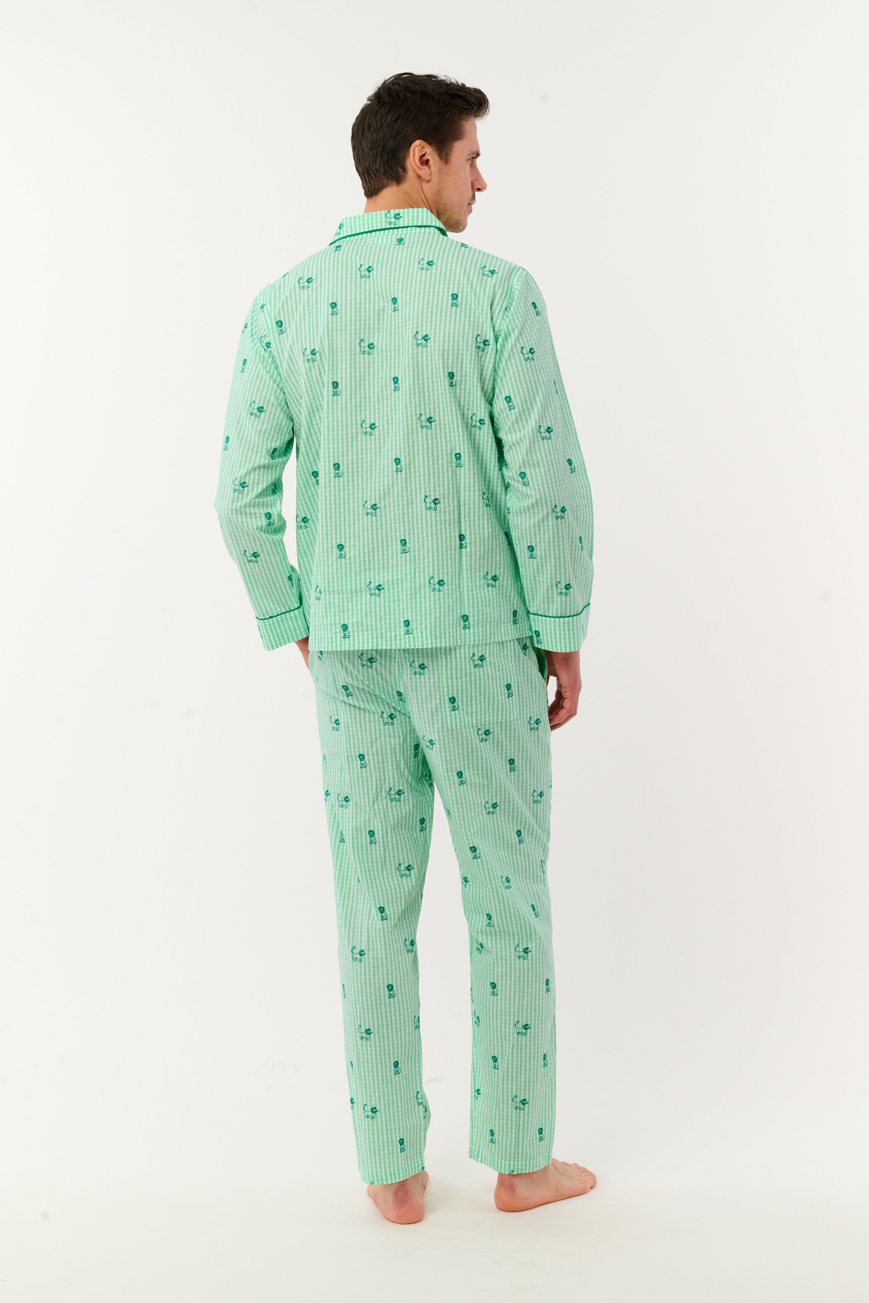 Mens Leo Gingham Loungewear