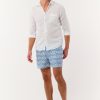 Mens Fish Stripe Swim Trunks