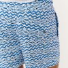 Mens Fish Stripe Swim Trunks