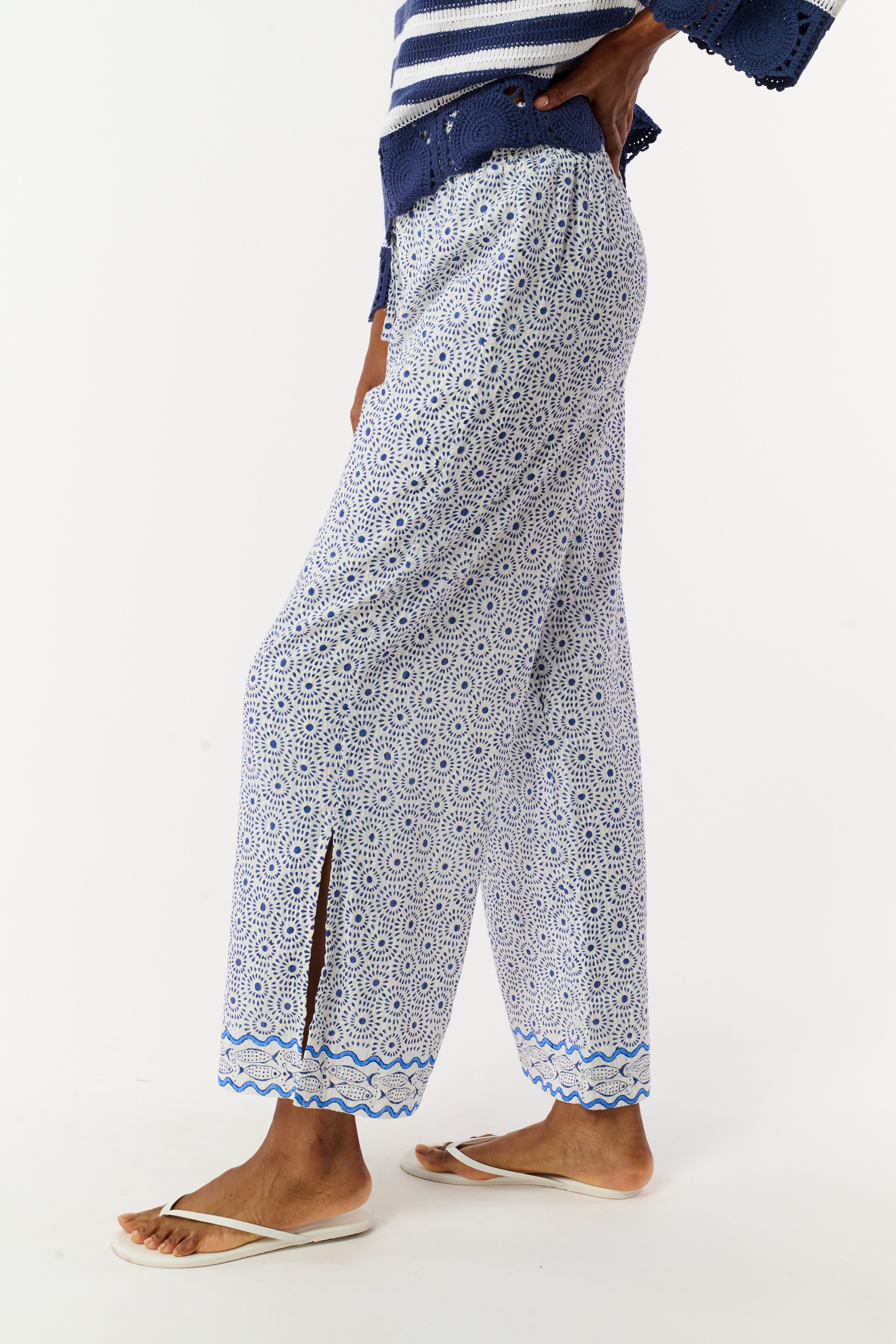 Naolin Fish Border Caspian Pant