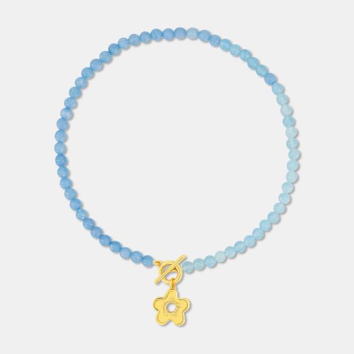 Flower Charm Beaded Necklace