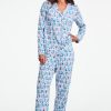 Newport Beach Monkey Long Sleeve Polo Pajamas