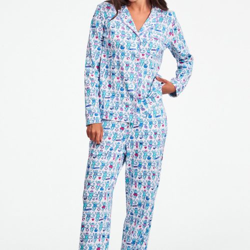 Newport Beach Monkey Long Sleeve Polo Pajamas