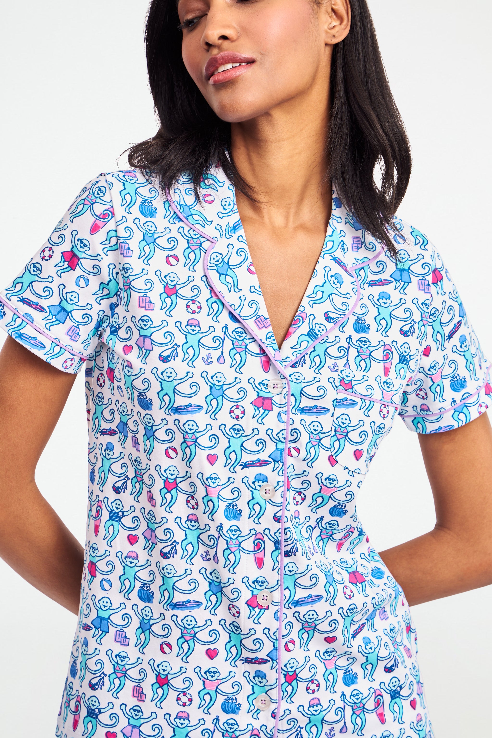 Newport Beach Monkey Polo Pajamas