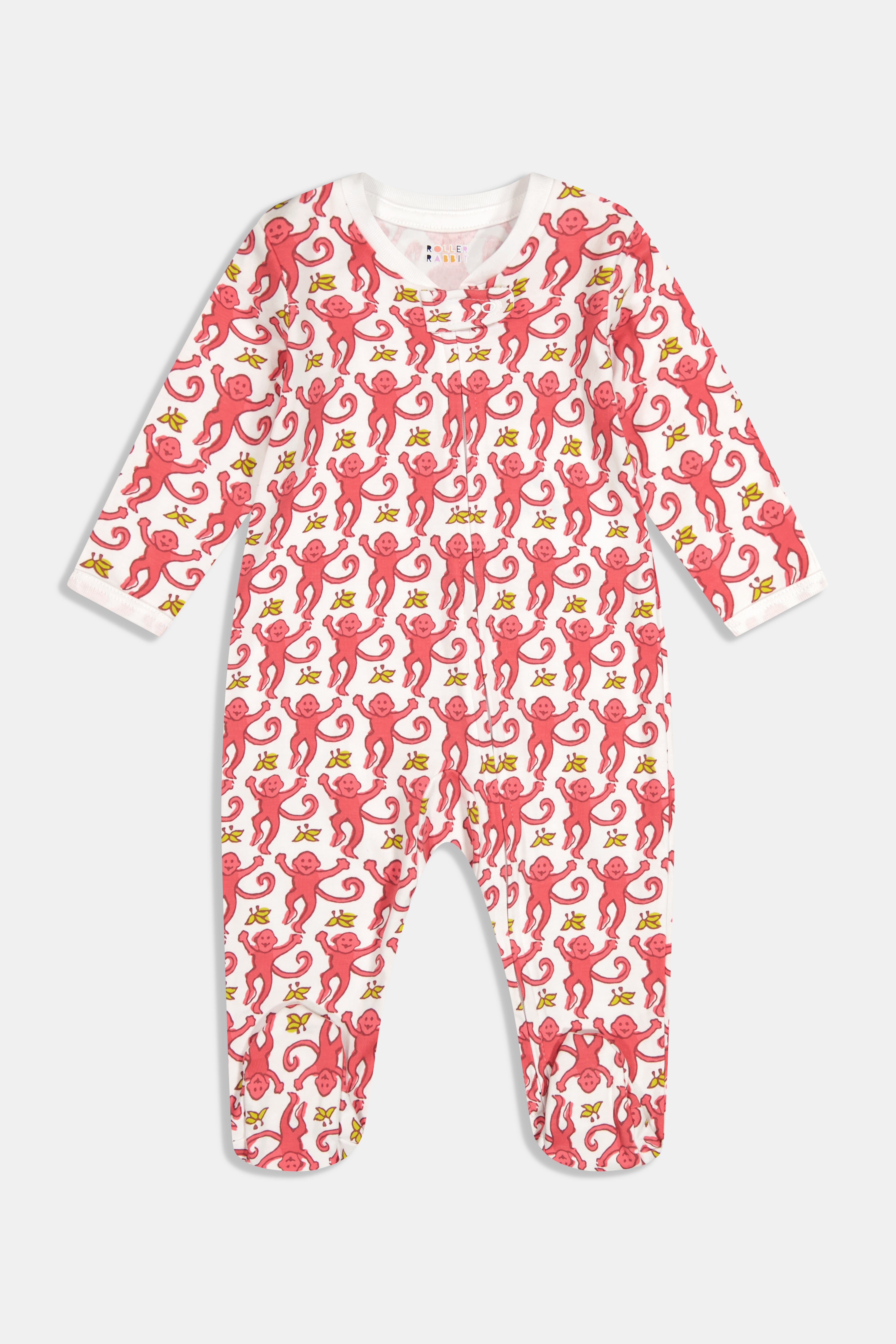 Infant Monkey Zipper Footie