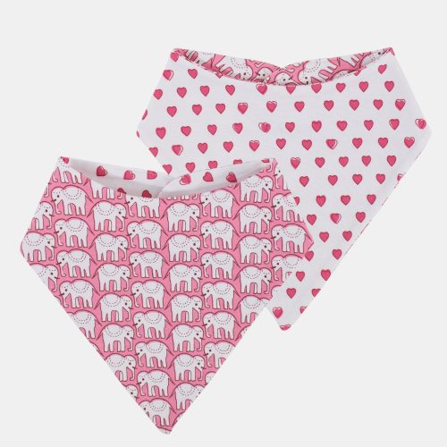Infant Hearts & Hathi Bandana Bib Set