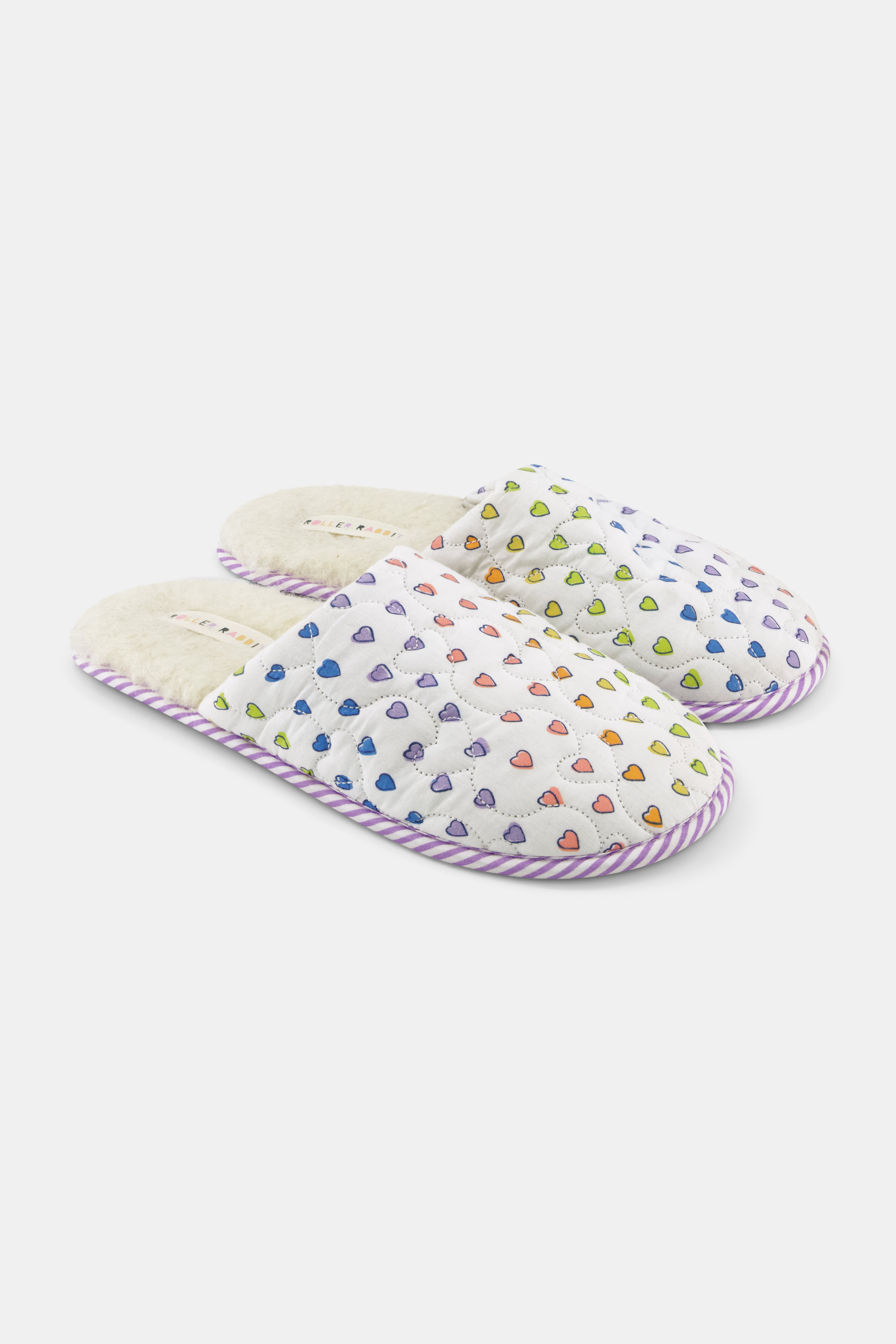 Disco Hearts Quilted Slippers