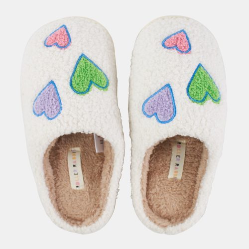 Disco Hearts Fuzzy Slippers