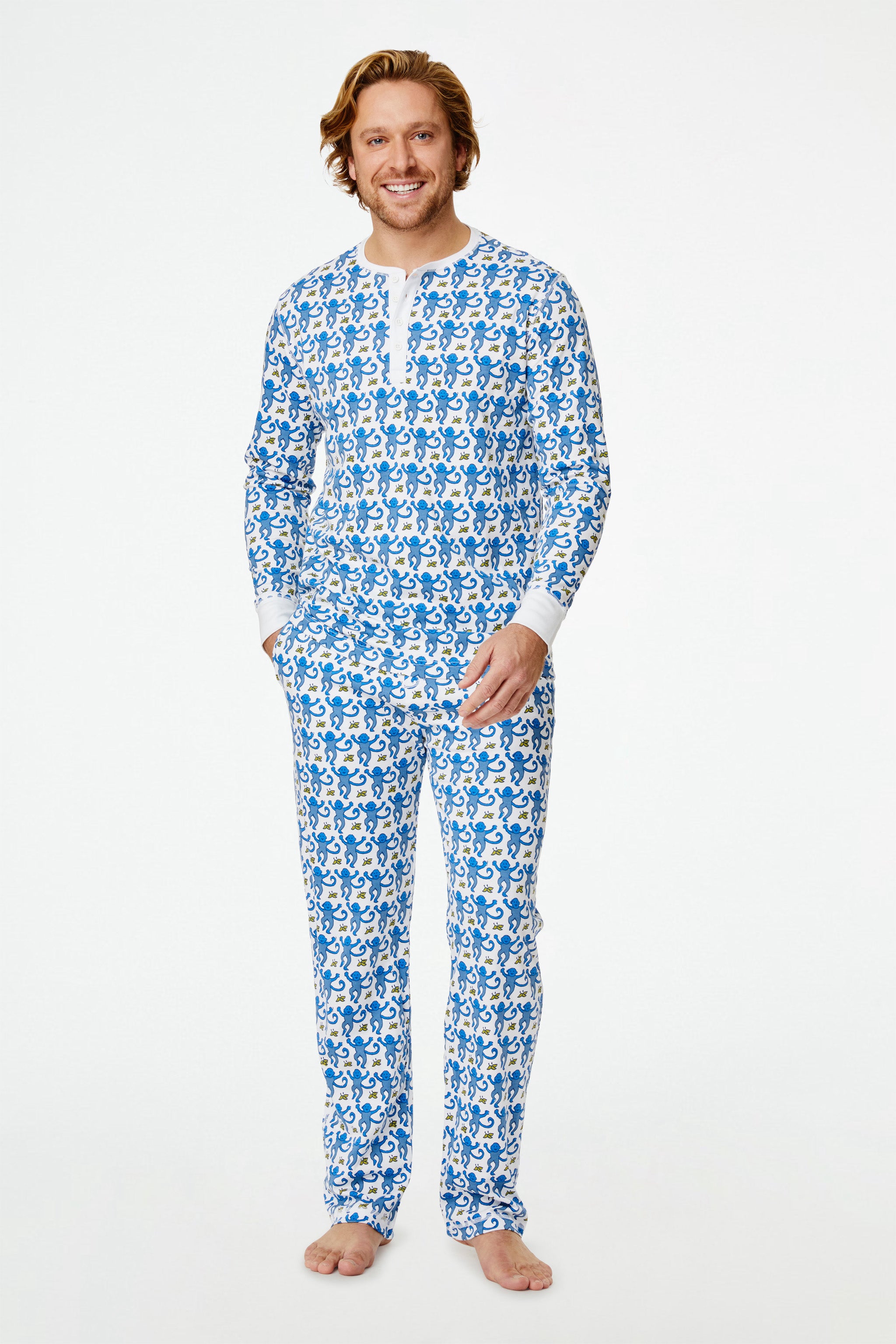 Mens Monkey Spencer Pajamas