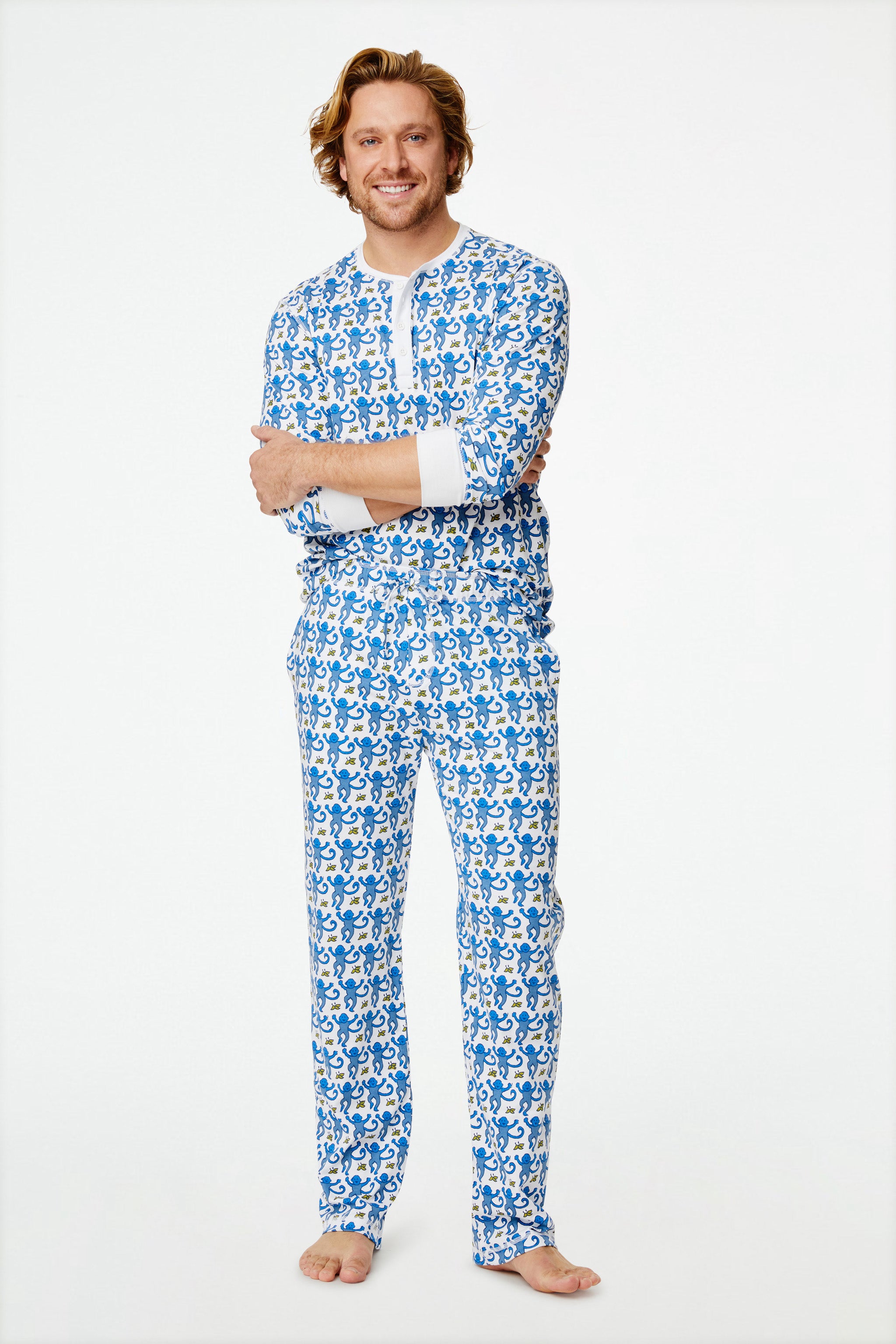 Mens Monkey Spencer Pajamas