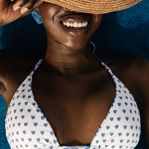 Monkey/Hearts Serena Bikini Top