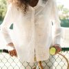 Sunny Days Eyelet Girlfriend Shirt
