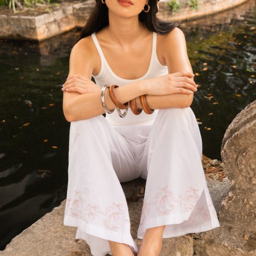 Lemon Bow Embroidery Chloe Pant