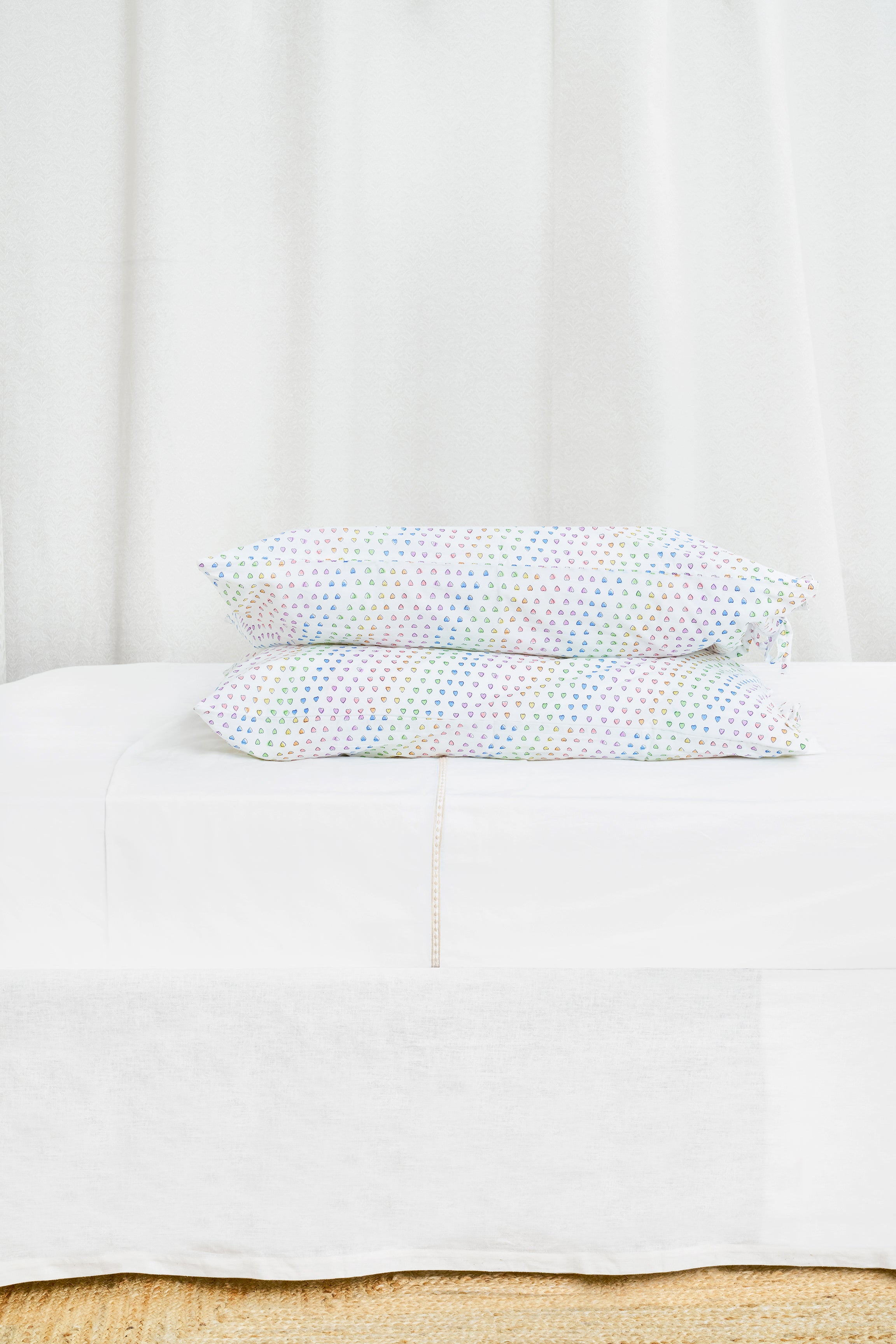 Disco Hearts Pillowcase Set with Ties