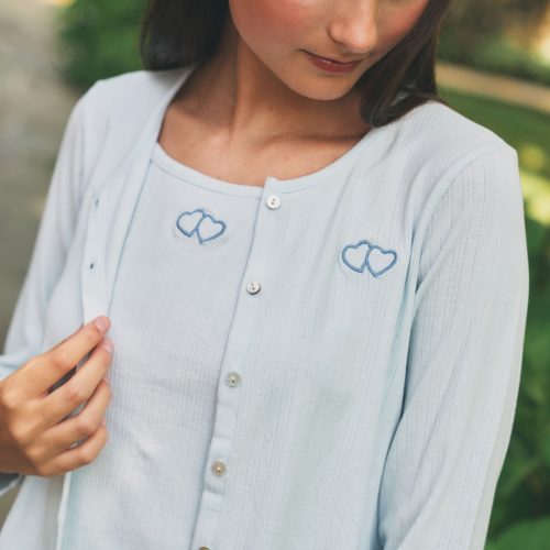 Kids Hearts Pointelle Heidi Cardigan