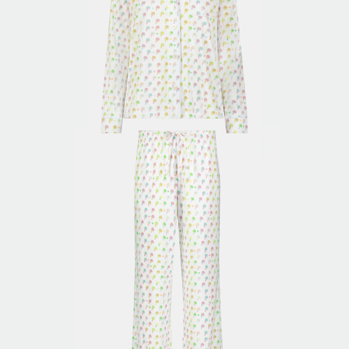 Palm Dreams Long Sleeve Polo Pajamas
