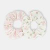 Mini Monkey Blossom/Daisy Heart Stripe Scrunchie S