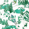 Mens Ski Toile Long Sleeve Polo Pajamas