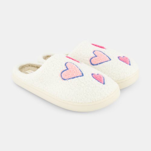Hearts Fuzzy Slippers