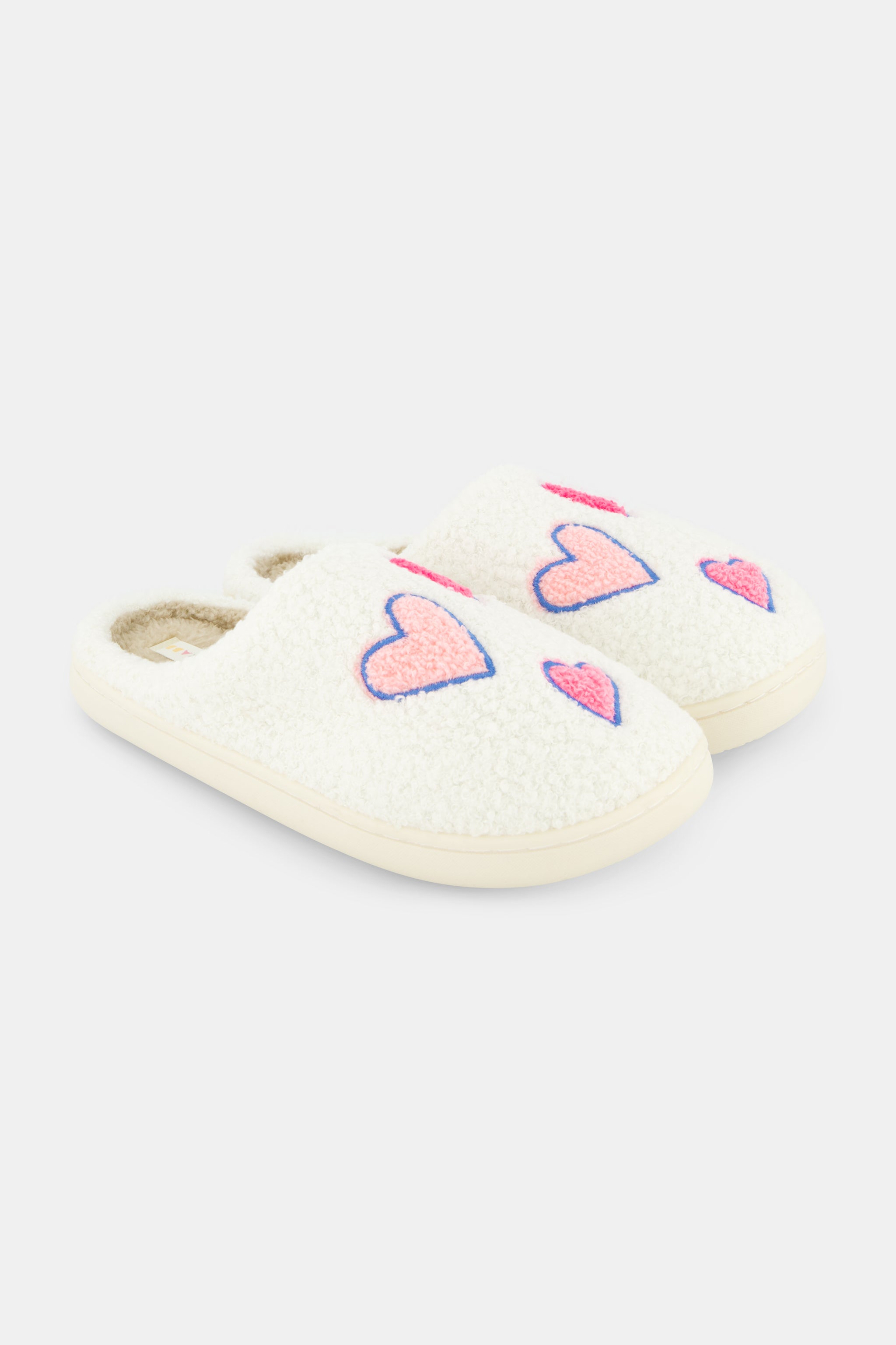 Hearts Fuzzy Slippers