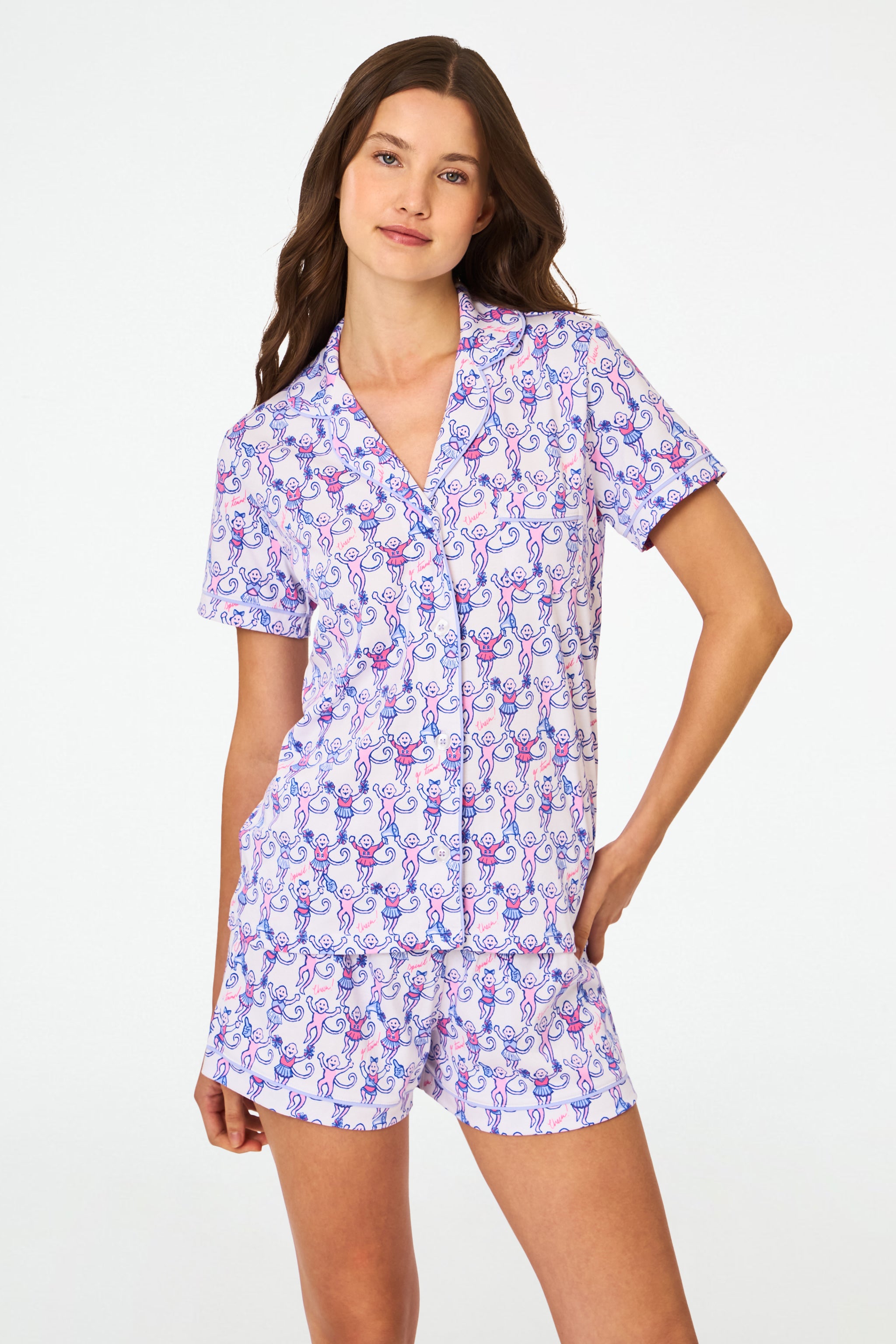 Cheer Monkey Polo Pajamas