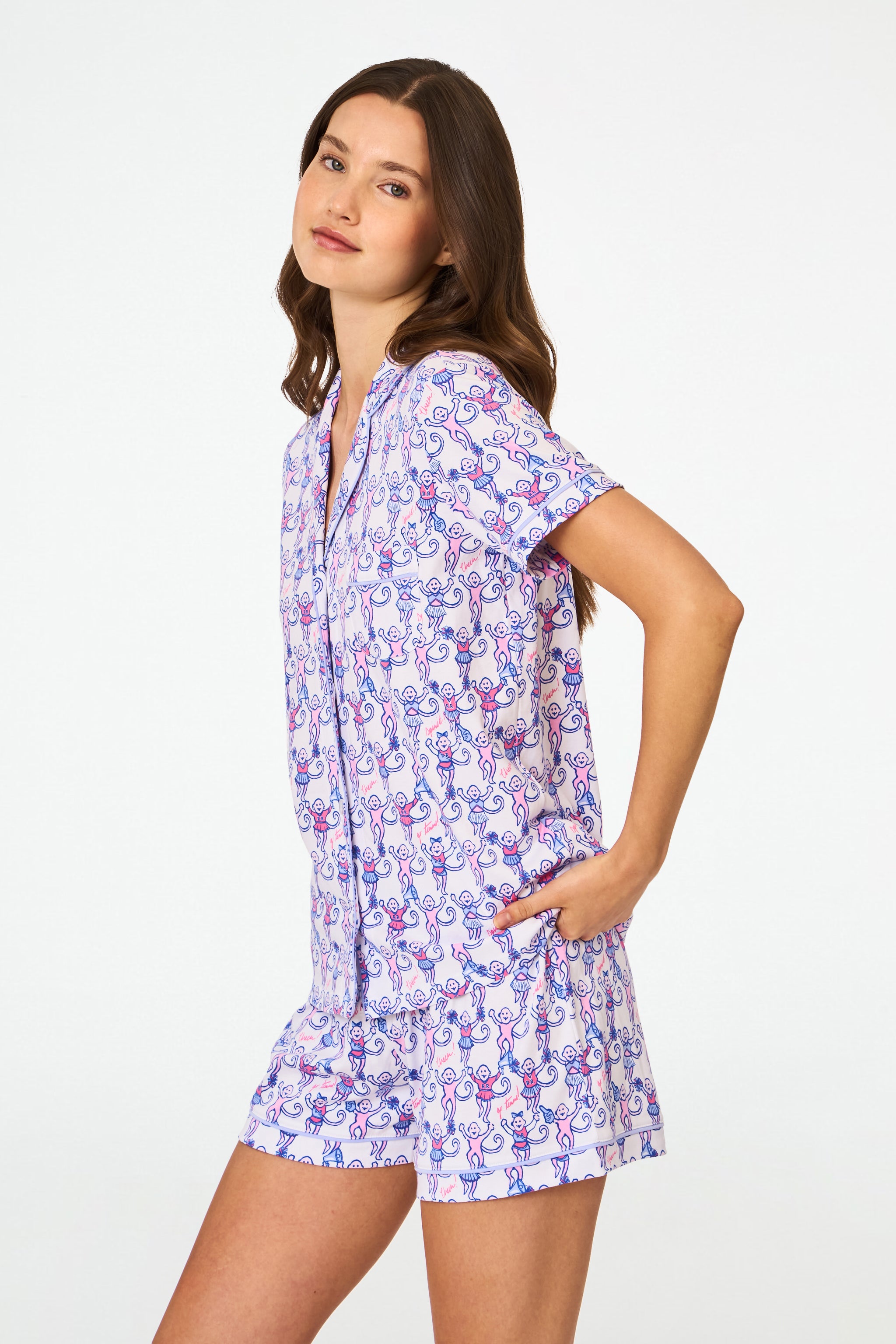 Cheer Monkey Polo Pajamas