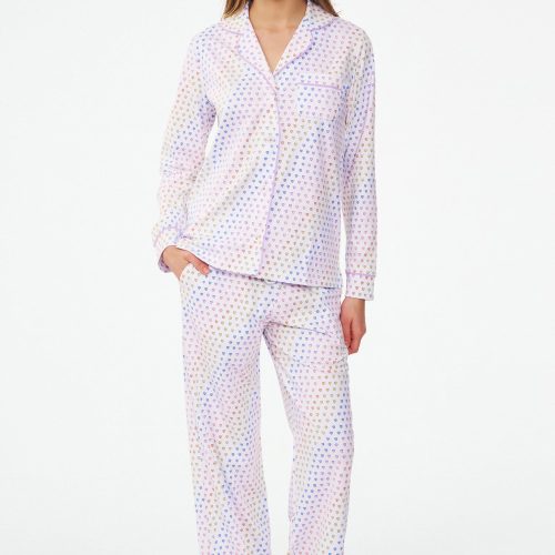 Disco Hearts Long Sleeve Polo Pajamas